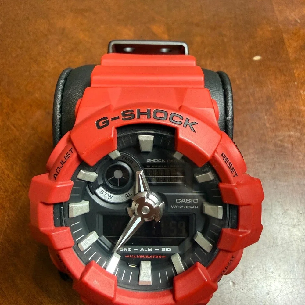 Casio G-Shock GA-700 Red Resin Analog Digital Sport Watch 5522 GA-700-4A